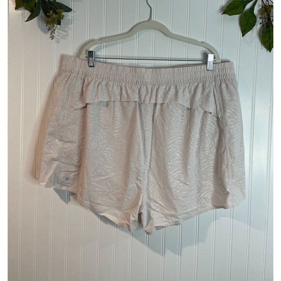 Athleta Womens Printed Hustle 3" Shorts 2X Featherweight Stretch Recycled - Picture 3 of 15